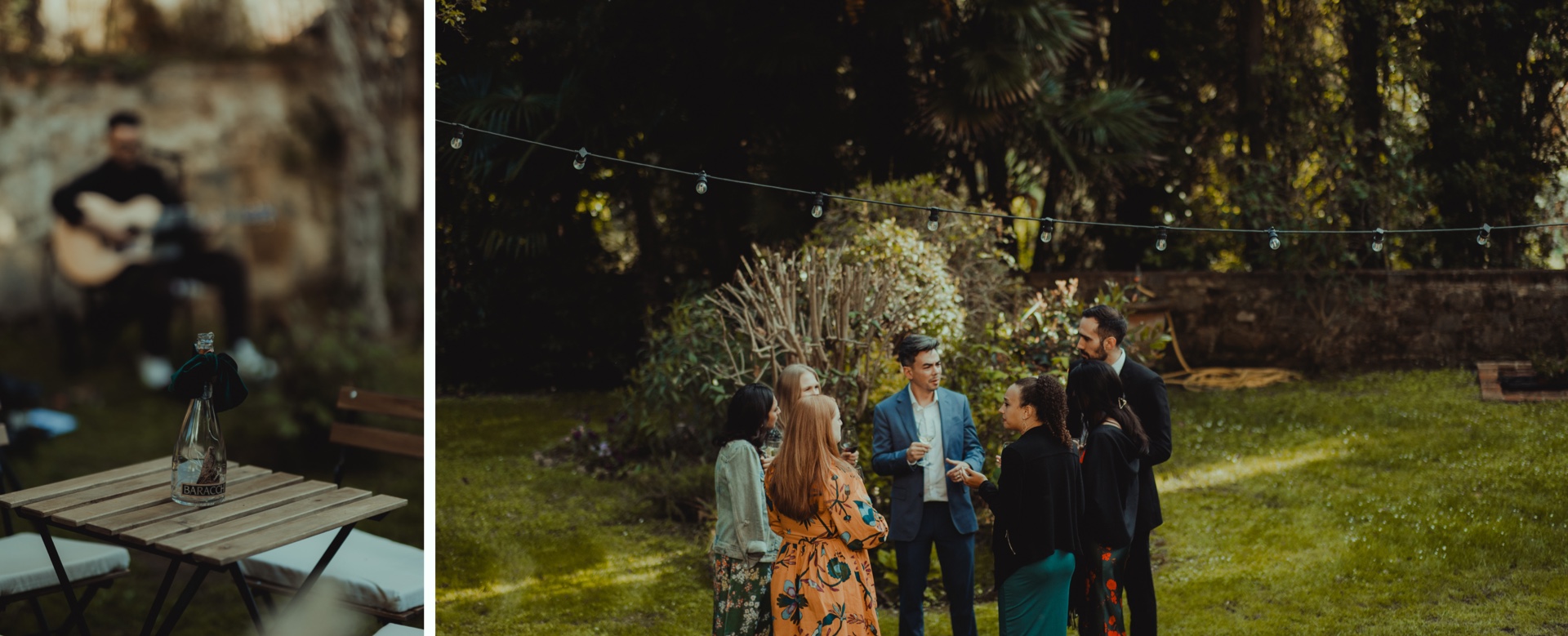 Candid moments during the wedding reception at Villa Castelletto