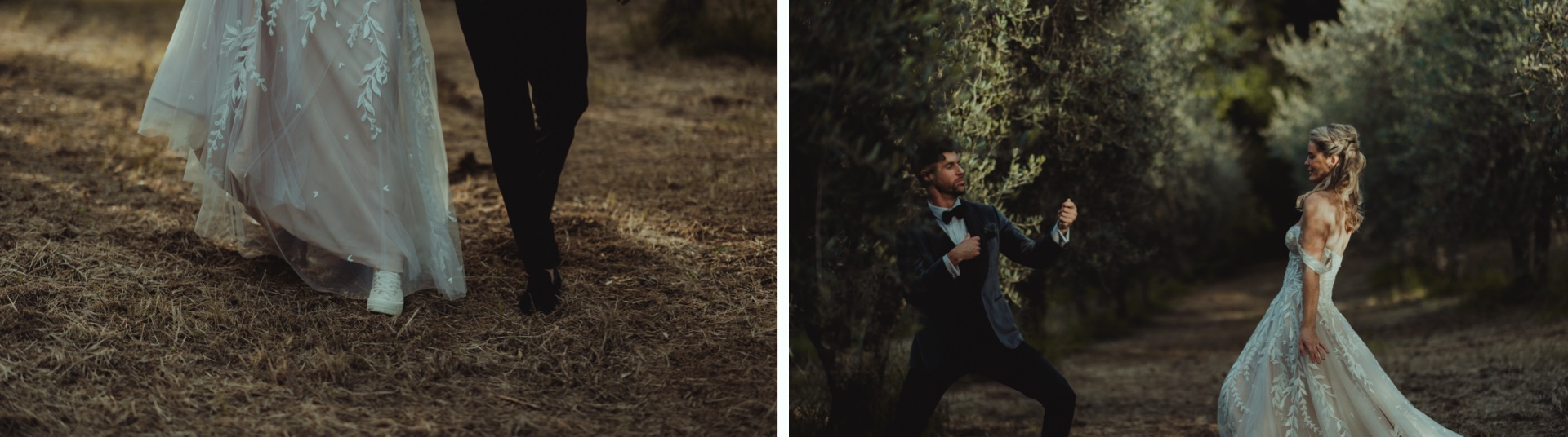 Candid wedding portrait of newlyweds at Villa Castelletto