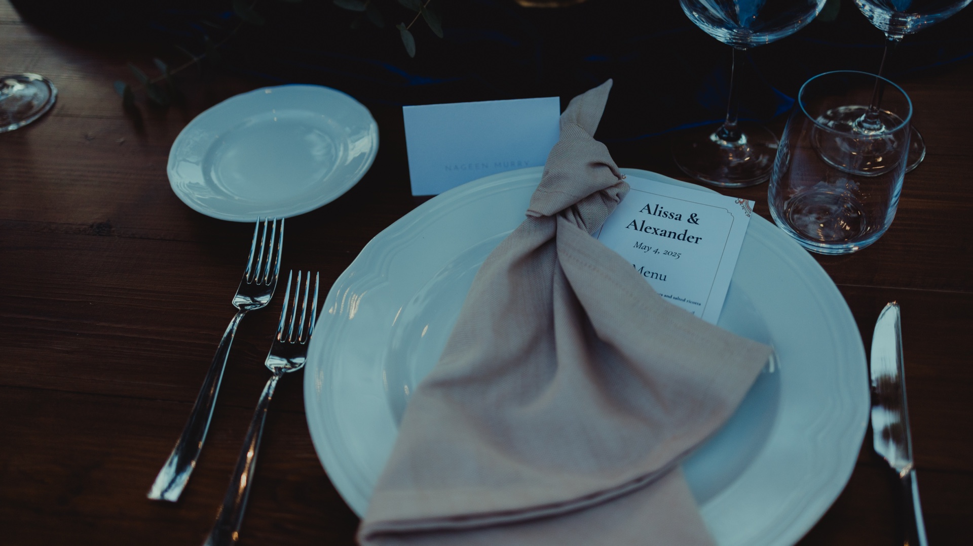Elegant destination wedding reception at Villa Castelletto